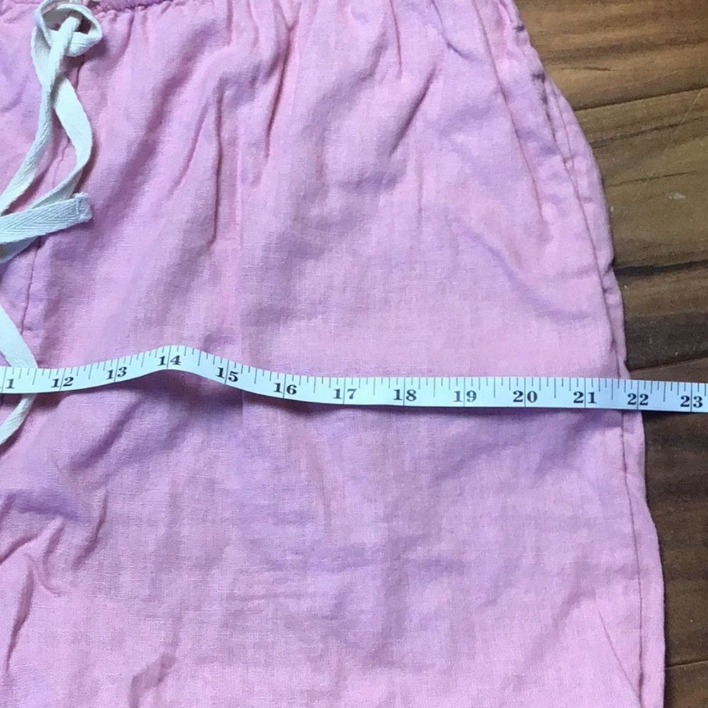 Free People Livin' In It Cotton-Linen Slouchy Beach Pants Orchid Pink medium - Picture 11 of 12